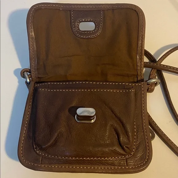Fossil Brown Leather Crossbody Bag - Picture 3 of 7